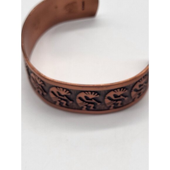 WMCO Vintage Kokopelli Copper Cuff Bracelet Native American Southwestern - Picture 4 of 13